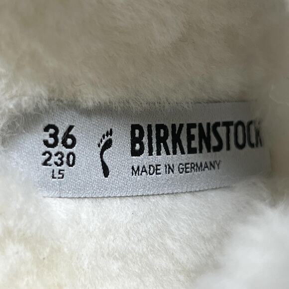 Birkenstock Sandals Womens Size 5 Brown Arizona Shearling Made in Germany EU 36 - Picture 8 of 9